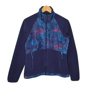 The North Face Womens Colorful Camo Contrast Full Zip Fleece Denali Jacket Small